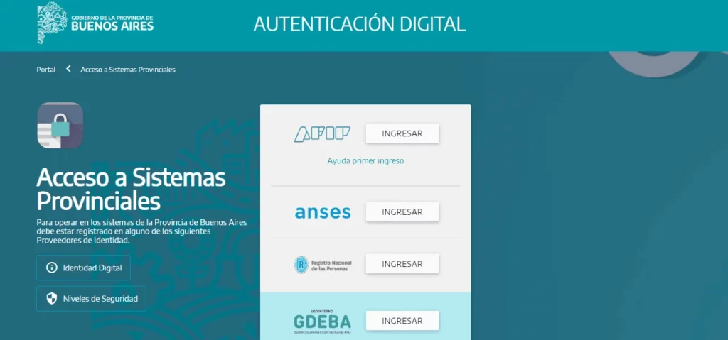 proveedores de identidad Buenos Aires