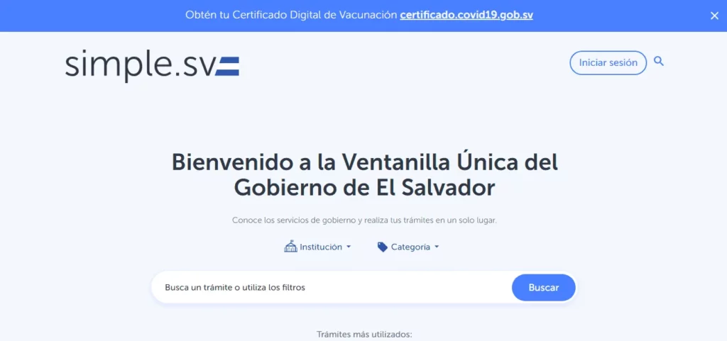 Plataforma Simple sv El Salvador